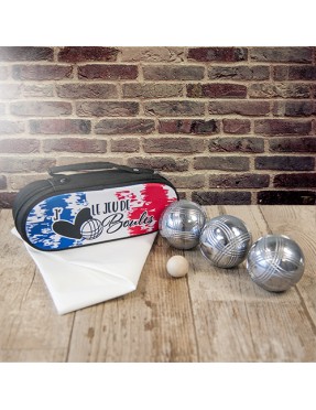 BALOTTI Sac de pétanque Personnalisable avec compartiment triplette +  cochonet Noir ou Bleu, 3 boules : : Sports et Loisirs